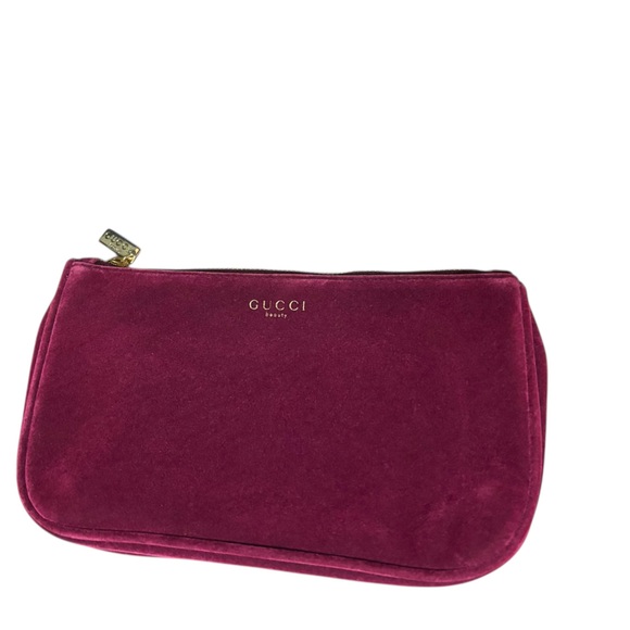 Gucci Pink Cosmetic Bag Velvet Case - Picture 1 of 4